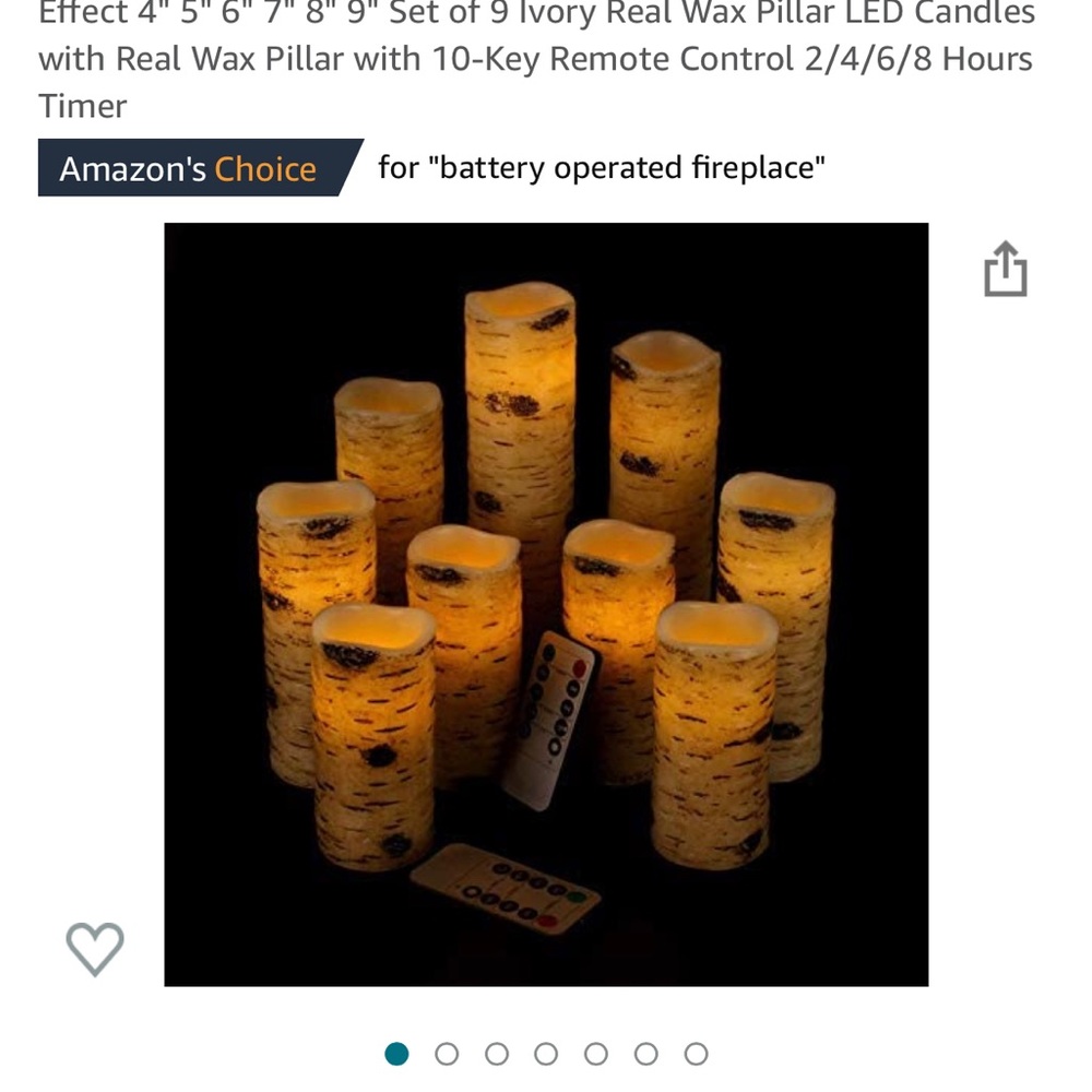 Brand New! Evenice Birch - 9 LED Candle Set with 2 remotes